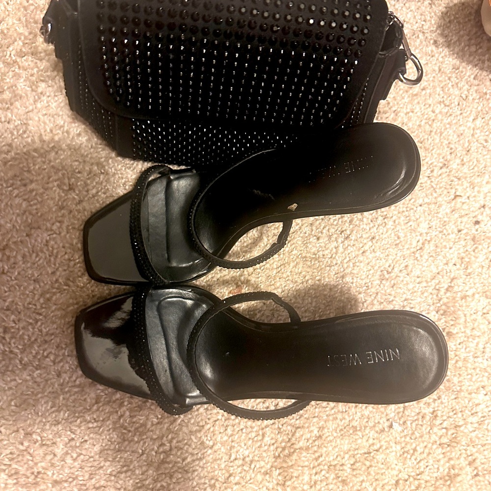 Suede Crystal Embellishments Sandals